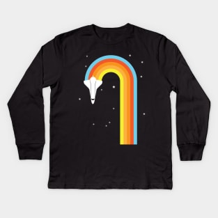 Over The Retro Rainbow Kids Long Sleeve T-Shirt